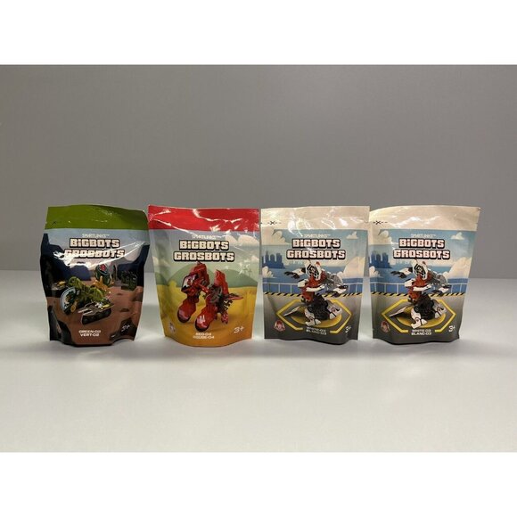 Wendy's Kids Meals Smart Links Big Bots 2021 Kids Toys Complete Lot of 4 New NIP - Picture 1 of 7